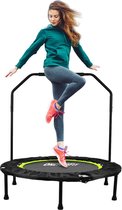 Stille Mini Fitness Trampoline - Met Verstelbare Handgreep Bar