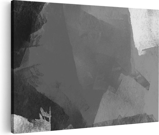 Artaza Peinture sur Toile Art Abstrait - Zwart Oranje Beige - Zwart Wit - 150x100 - Groot - Photo sur Toile - Impression sur Toile