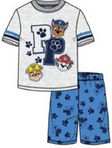 Paw Patrol shortama - grijs met blauw - PAW pyjama - maat 98/104 - Kinderpyama