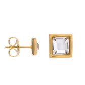 IXXXi Jewelry Oorbellen Ear Studs Expression Square goudkleurig