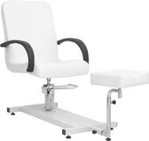 Luxiqo® Salonstoel met Voetenbankje – Behandelstoel – Pedicure – Voetmassage – Wit