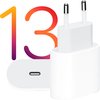 iPhone 13 Snellader - USB-C Oplader 20W - iPhone 13 Pro Max Oplader - USB-C Adapter - Oplaadstekker USB C voor Apple iPhone 13 / 12 / 11 / X - USB-C Snellader - Oplaadblokje - Quick Charge - iPhone 12 Oplader - iPhone Lader - iPad Oplader