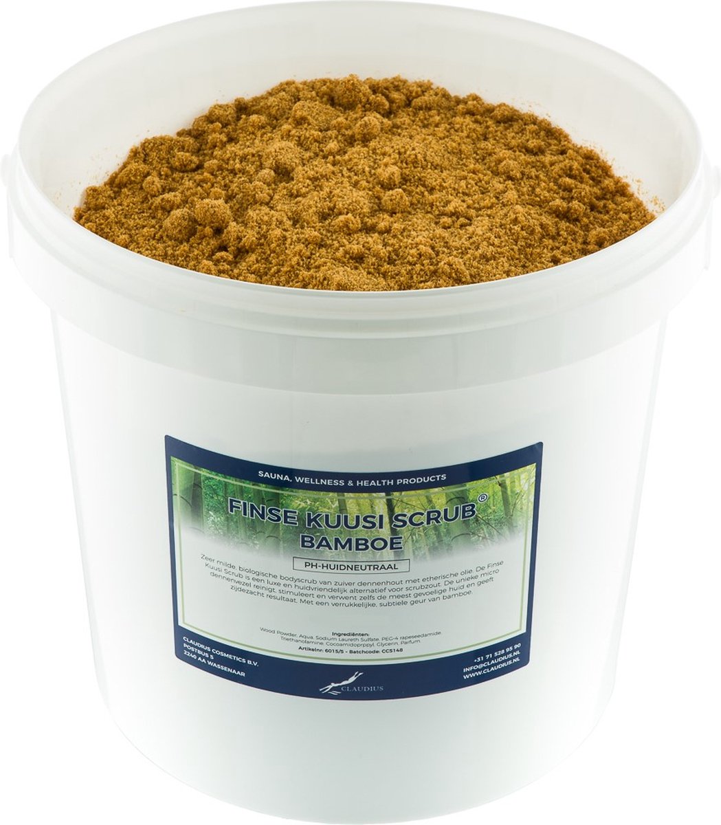 Goedkoopste Kuusi Scrub Bamboe 10 liter - Hydraterende Lichaamsscrub