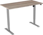 Office Hero® Cosmic Zit Sta Bureau Elektrisch Verstelbaar - 160 x 80 cm - Grijs Frame - Robson Eiken Blad