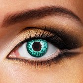 Partylens® kleurlenzen - Leopard Green - jaarlenzen met lenshouder - partylenzen