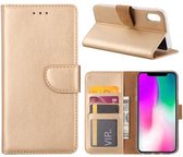 Iphone XR - BOOK CASE - hoesje met pashouder - gold