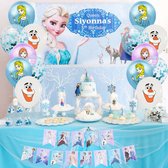 Frozen Elsa versiering decoratie verjaardag feestpakket kinderfeestje XL 34 delig