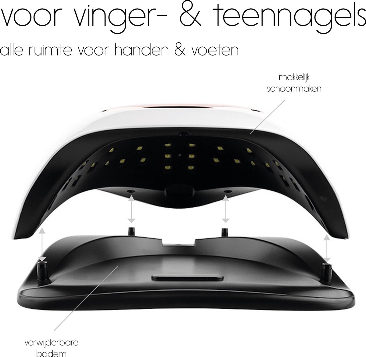 Eldur® Nageldroger - Nagellamp 168W - Gelnagels - UV Lamp Nagels - Led Lamp Nagels - Gellak Lamp — cadeau in Verzorging - foto 7