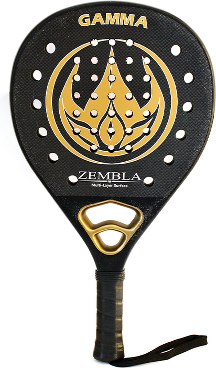 Zembla Gamma - Padelracket - Black/Gold - Gamma Series