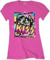 Kiss - Party Every Day Dames T-shirt - M - Roze