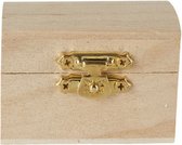 Boîte de rangement en bois personnalisée avec votre eigen texte/design - boîte de rangement - couvercle à rabat avec serrure -6X4.5X4.5 CM