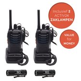 Activ24™ Set de 2x talkies-walkies Baofeng BF-88E PMR avec casques et 2x lampes de poche Activ24™ - Talkie Walkie - Talkie-walkie BF88E