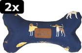 2x JOULES BOT DOG PRINT NAVY 24X13CM
