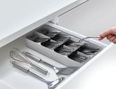 Joseph Joseph keukenkastorganizer - Giftset Dream Drawers Organizer Bestek & Mes Set van 2 Stuks - Polypropyleen - Grijs