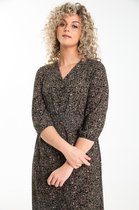 Cassis Dames Lange jurk met luipaardprint - Jurk - Maat 46