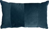 Mistral Home - Sierkussen - 50x30 cm - katoen corduroy - met rits en binnenkussen - Corduroy - Donkerblauw