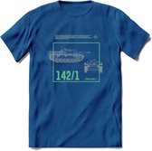 Stug 3 Tank Destroyer leger T-Shirt | Unisex Army Tank Kleding | Dames / Heren Tanks ww2 shirt | Blueprint | Grappig bouwpakket Cadeau - Donker Blauw - XXL