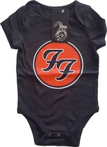 Foo Fighters - FF Logo Baby romper - 6-9 maanden - Zwart