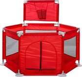 Grondbox - Baby Speelbox - Playpen - Kruipbox - Peuter en kind afscherming - Zeshoek - Rood