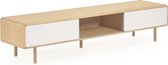 Kave Home - Anielle 2-deurs TV-meubel in massief essenfineer 180 x 41 cm