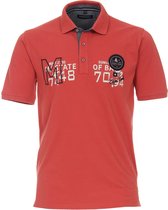 Casa Moda - Polo Print Rood - 5XL - Regular-fit