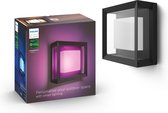 Philips Hue Econic muurlamp - wit en gekleurd licht - zwart - vierkant