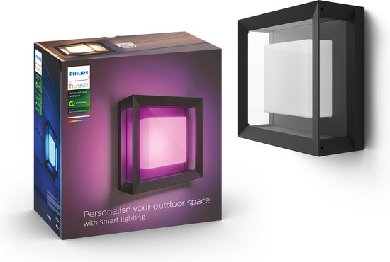 Philips Hue Econic muurlamp White and Color Zwart modern