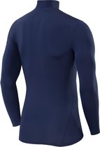 Pro Performance Compressietop Lange Mouwen met Openstaande Kraag voor Jongens - Blueprint (Blauw)