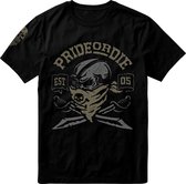PRiDEorDiE Pirate T Shirt Zwart maat XL