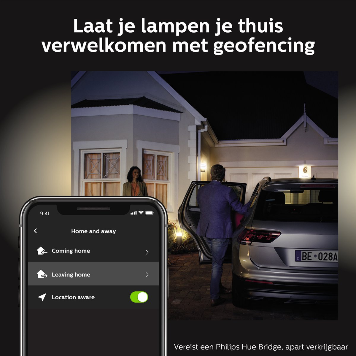 Philips Hue Calla sokkellamp - wit en gekleurd licht - zwart - laag