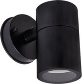 GU10 Wandlamp voor aan de buitenmuur | Verlichting bij voordeur | Waterdichte buitenlamp | Spot naar beneden stralend | Kunststof | Zwart