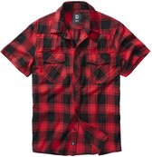 Brandit Check Korte Mouwen Overhemd Rood 2XL Man