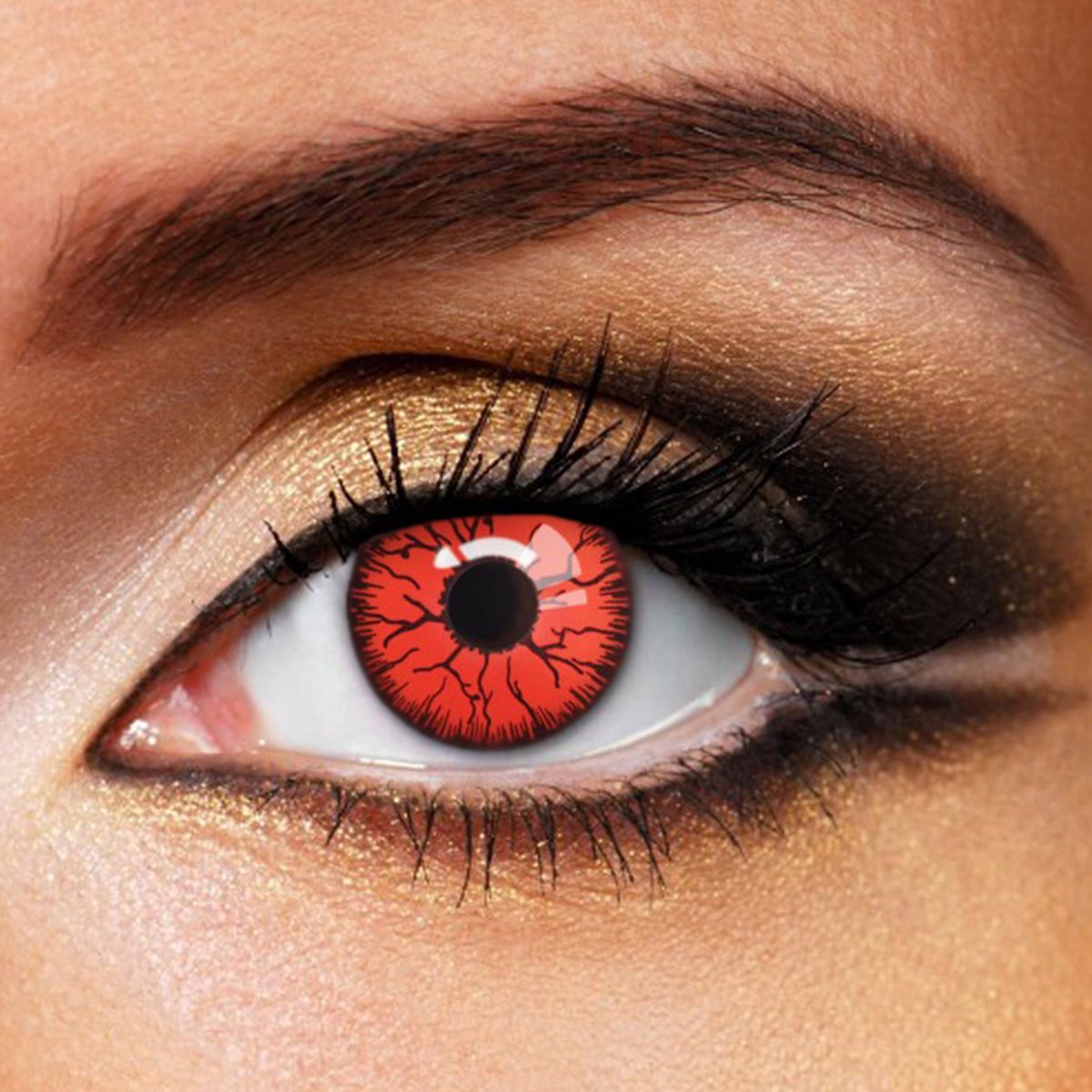 Partylens® kleurlenzen - Vampire Red - zachte jaarlenzen met lenshouder - partylenzen op Prijzenvolger.com