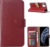 Iphone XR - BOOK CASE - hoesje met pashouder - rood