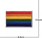 Akyol | Lgbtqia Patch met klittenband | Geborduurde patch | 8.5 cm x 5.5 cm | klittenband | genderqueer patch | LGBTQ Strijkembleem | Strijkembleem voor jongens | Strijkembleem voo