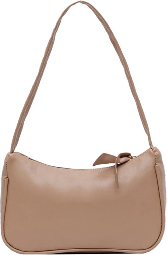 Schoudertas / Handtas | Camel | 23 x 14 x 8 cm | Kunstleer | Fashion Favorite