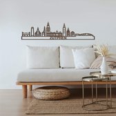 Skyline Zutphen Zwart Mdf 130 Cm Wanddecoratie Voor Aan De Muur Met Tekst City Shapes