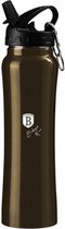 thermosfles Metallic 500 ml 28 cm RVS zwart