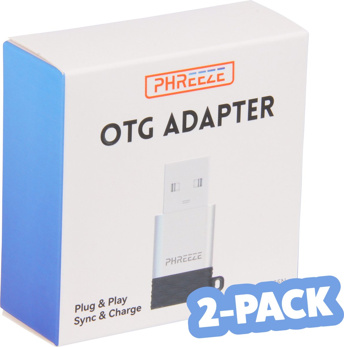 2x Converter USB-C naar USB-A Adapter - Universeel - Aluminium - Sleutelhanger