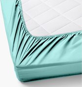 Y-NOT - Crispy Cotton Hoeslaken Matras - 140x200 - tot 25 cm matrasdikte - 100% Katoen - 180 draaddichtheid - Petrol