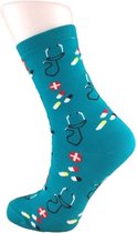 Sokken medical blue - Happy nurse socks - Verpleegkundige sokken