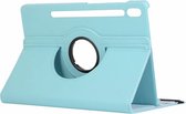 Hoesje Samsung Galaxy Tab S8 Plus - 12.4 inch - Samsung Tab S8+ 2022 Draaibare Hoesje - Kunstleder - Turquoise