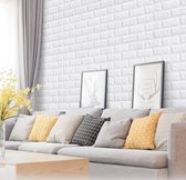 WaveDesign™ Muursticker baksteen imitatie tegels | Waterdicht | Zelfklevend | Behang | 10 stuks | 70x77 cm | 3,5 mm dik