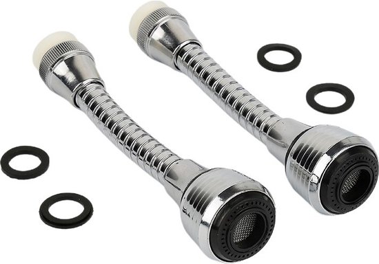 Messing kraanverlenging 1/2 inch, 5 stuks schroefdraadverlenging x 10 mm, 15 mm, 20 mm, 25 mm, 30 mm messing verlengfitting, aansluiting verlenging voor drinkwater en verwarming installatie