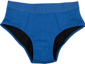 Moodies Undies menstruatie ondergoed (Young) - Bamboe Hipster - moderate kruisje - Blauw - maat 152/158 (XS)