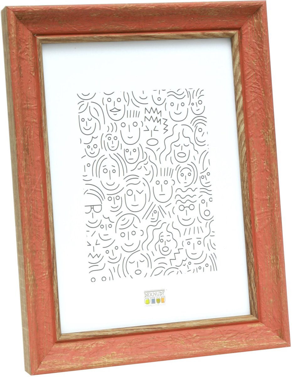 Deknudt Frames fotolijst S46TG4 - roze verweerd hout - foto: 24x30 cm