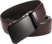 Camel lederen riem zonder gaatjes met automatische gesp voor heren ( model L113 )