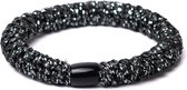 Banditz Haarelastiekje en armbandje 2-in-1  black silver glitter