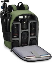 CADeN camerarugzak camera backpack waterdichte cameratas fototas voor Sony Canon Nikon, D6 groen.