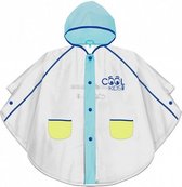 regenponcho Cool Kids 98-104 junior transparant/blauw